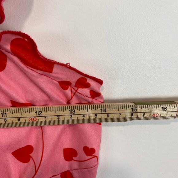 Valentine's Day Mini Dress All Over Heart Print Red and Pink M - Picture 5 of 7